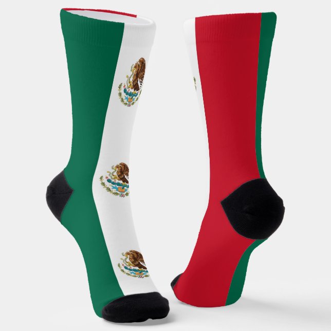 Frauen mit mexikanischer Flagge Socken (Gewinkelt)