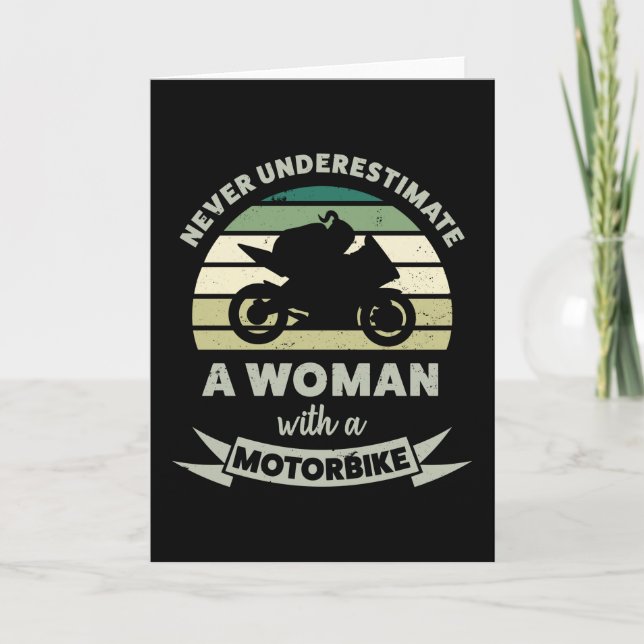 Frauen mit Motorrad Funny Gifts Ehefrau Karte (Vorderseite)