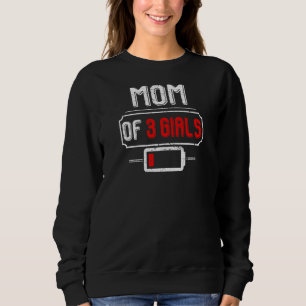 Frauen mit niedrigem Akku mit Sprichwort-Mama eine Sweatshirt
