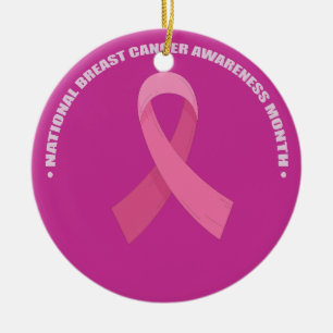 Frauen mit rosa Schleife Krebsbewusstsein Brustkre Keramik Ornament