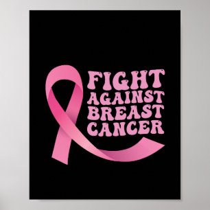 Frauen mit rosa Schleife Krebsbewusstsein Brustkre Poster