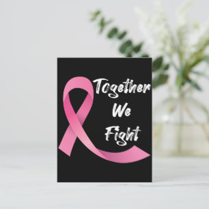 Frauen mit rosa Schleife Krebsbewusstsein Brustkre Postkarte