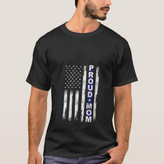Frauen mit Stolz Mama Thin Blue Line American Fl T-Shirt