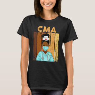 Frauen mit Vintager schwarzer Kma-Stolz nach schwa T-Shirt
