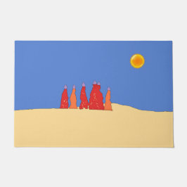 Frauen mit Wasser in der Thar-Wüste - Rajasthan Fußmatte