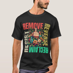 Frauen Mittelfinger entfernen umkehren zurückgewin T-Shirt