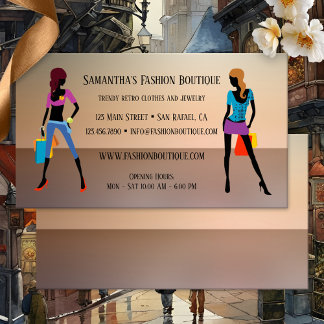 Frauen Mode Retail Store Business Card Visitenkarte