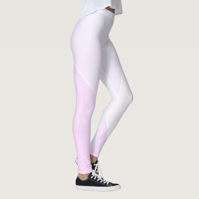 Frauen Moderne rosa Blau Lila Weiß Trendfarben Leggings (Rechts)