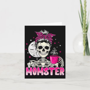 Frauen Momster-Totenkopf-Mutter-Kaffeeliebhaber-Ha Karte