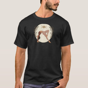 Frauen Mond Blau Yoga T-Shirt