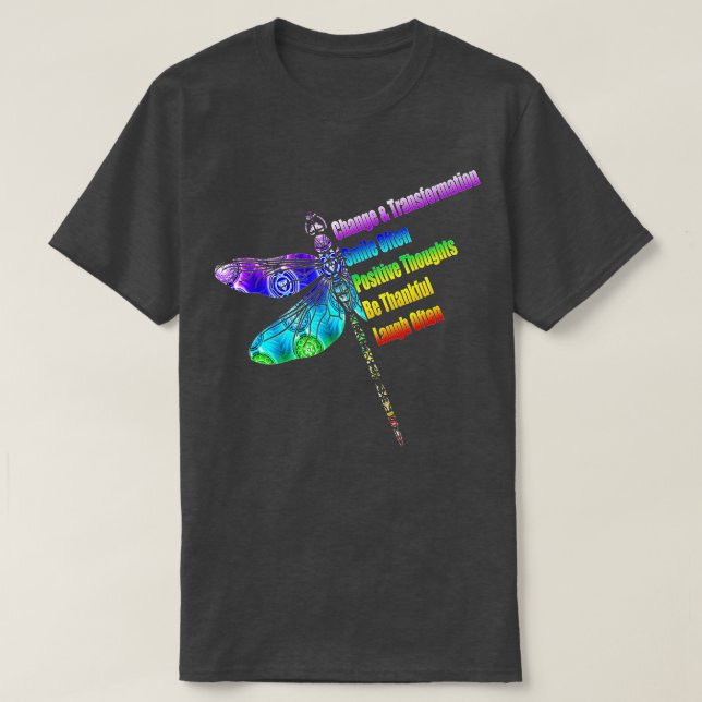 Frauen Motivierend Inspiration Geschenk Dragonfly T-Shirt (Design vorne)