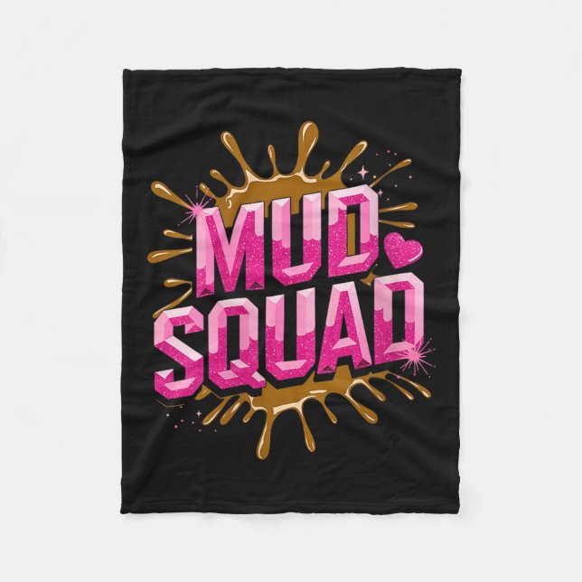 Frauen Muddy Mud Run Squad Mudding Running Fleecedecke (Vorderseite)