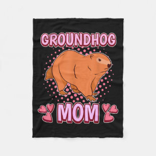Frauen Murmeltier Mama Mami Muttertag Murmeltier  Fleecedecke