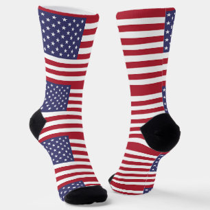 Frauen nachhaltige Crew Socken mit Fahne von US