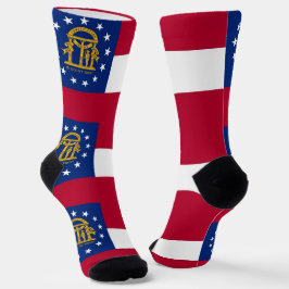 Frauen nachhaltige Socken mit georgischer Flagge