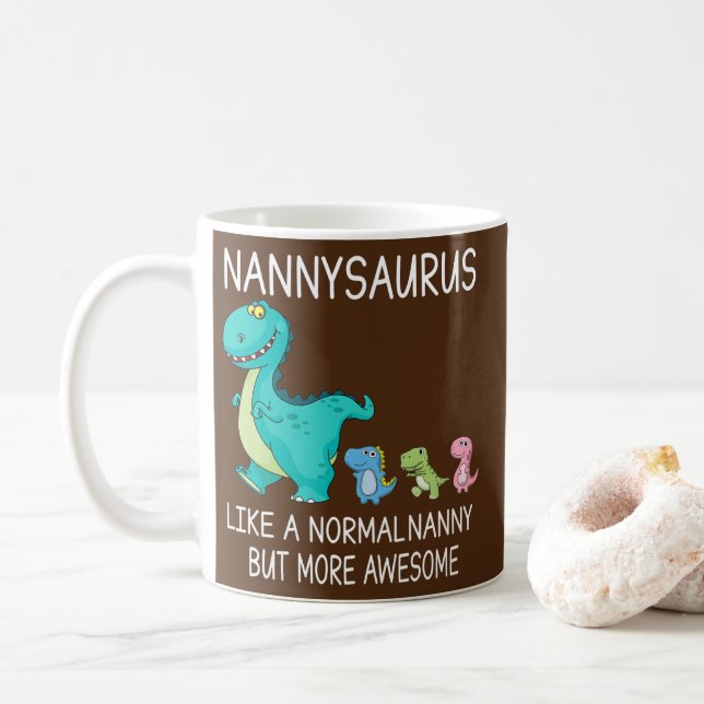 Frauen Nannysaurus wie eine normale Kindermädchen, Kaffeetasse (Mit Donut)