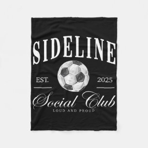 Frauen Nebenseite Social Club Fußball-Mama Spiel-T Fleecedecke
