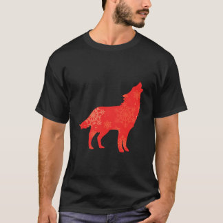 Frauen Niedlich Wolf Lover Funny Winter Weihnachts T-Shirt