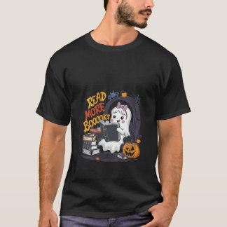 Frauen Niedliche Bücher Gespenst lesen Mehr Bücher T-Shirt