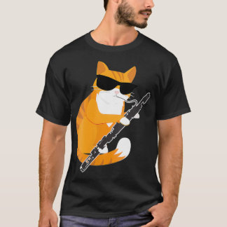 Frauen Niedliche Musikkatze Sonnenbrille Musical I T-Shirt
