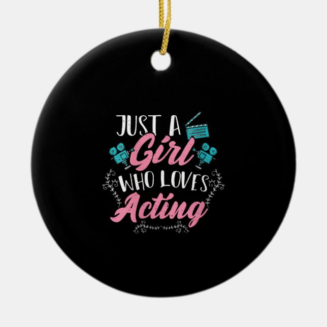 Frauen Niedliche Schauspielerin nur ein Mädchen, d Keramik Ornament (Vorne)