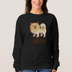 Frauen Niedlicher Spitz Pom Mama Funny Sweatshirt