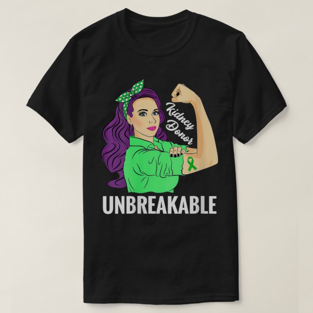 Frauen Nierenspender Unzerbrechliche Nierentranspl T-Shirt (Design vorne)