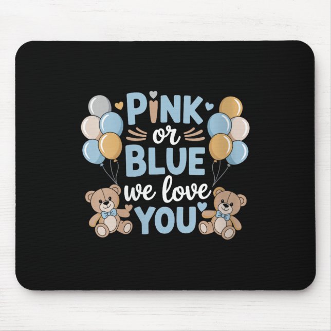 Frauen NK oder Blau Wir Liebe Sie, Schwangerschaft Mousepad (Vorne)