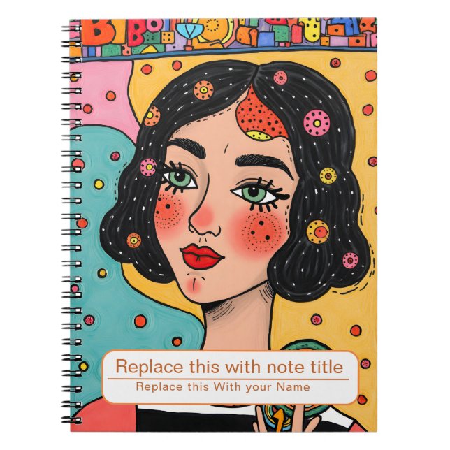 Frauen-Notebook feiern Notizblock (Vorderseite)