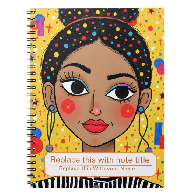 Frauen-Notebook feiern Notizblock (Vorderseite)