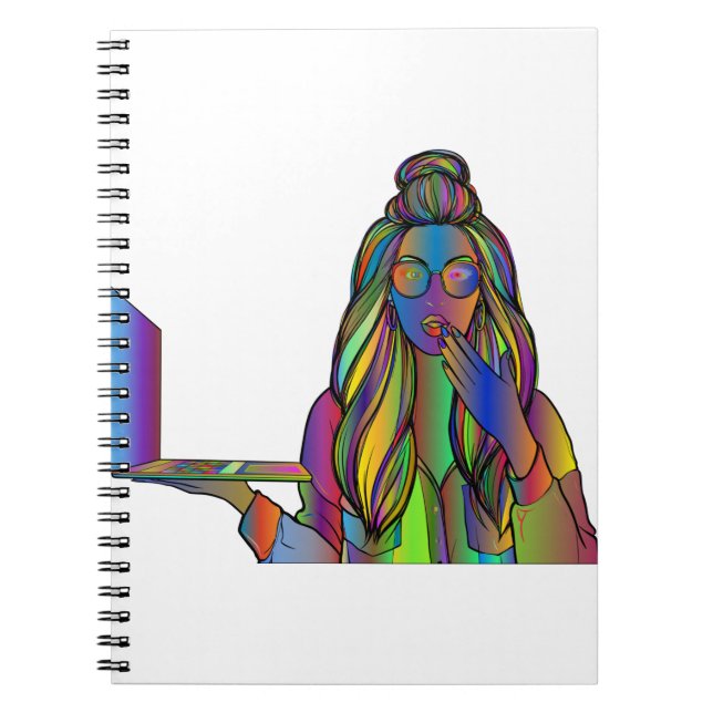 Frauen Notebook-Linie Art Computer Digital-Noteboo Notizblock (Vorderseite)