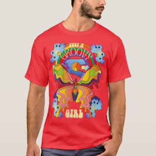 Frauen nur ein Groovy Girl Retro Rainbow Butterfly T-Shirt