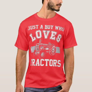 Frauen nur ein Junge, der Lieben Traktoren züchten T-Shirt