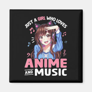 Frauen nur ein Mädchen, das Anime und Music Anime  Magnet