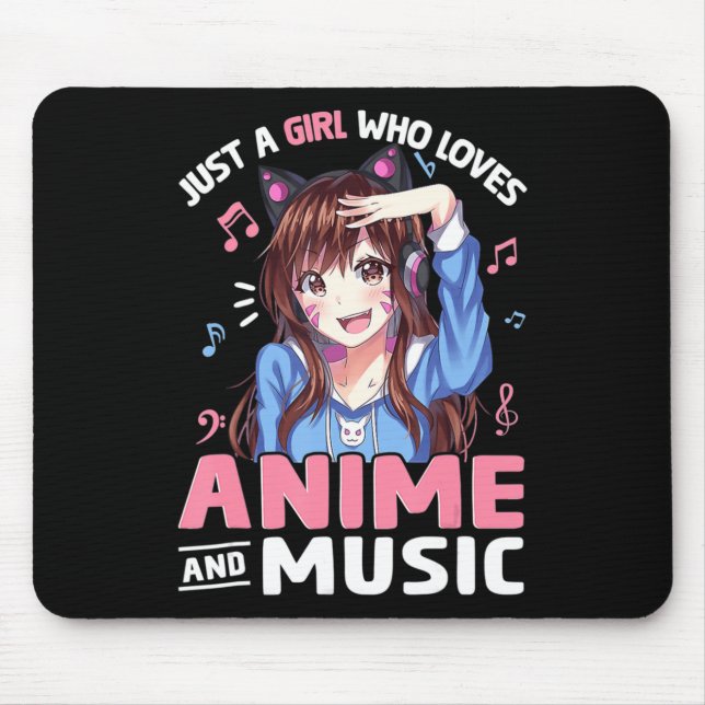 Frauen nur ein Mädchen, das Anime und Music Anime  Mousepad (Vorne)