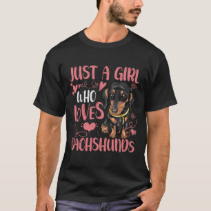 Frauen nur ein Mädchen, das Dackeln Liebe T-Shirt
