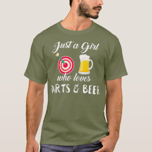 Frauen nur ein Mädchen, das Darts Beer Geschenk Li T-Shirt