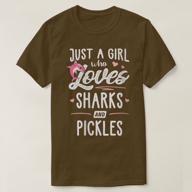 Frauen nur ein Mädchen, das Haie und Pickles Gi Li T-Shirt (Design vorne)