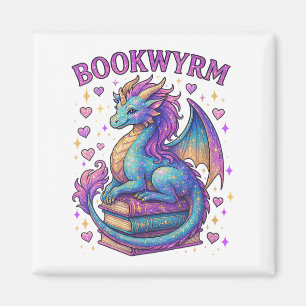 Frauen nur ein Mädchen, das Lieben Drachen und Büc Magnet