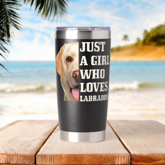 Frauen nur ein Mädchen, das Lieben Labradors Hund Thermobecher