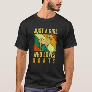 Frauen nur ein Mädchen, das Lieben Ziegen lustige  T-Shirt