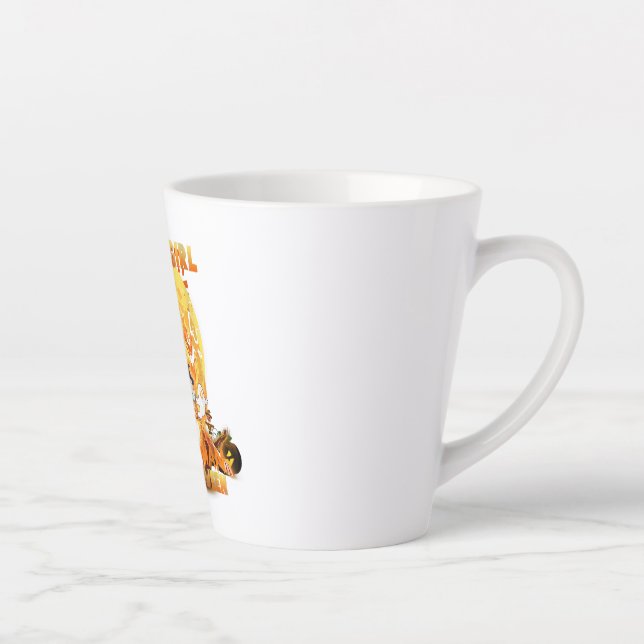 Frauen nur ein Mädchen, das Spitz Lieben Milchtasse (Rechts)