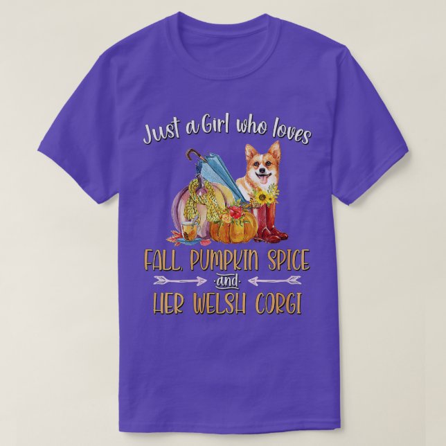 Frauen nur ein Mädchen, die Lieben fallen Pumpkin  T-Shirt (Design vorne)