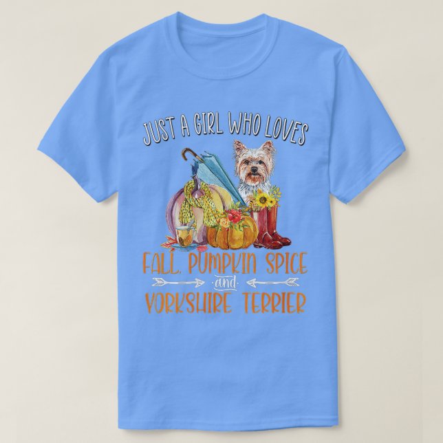 Frauen nur ein Mädchen, die Lieben fallen Pumpkin  T-Shirt (Design vorne)
