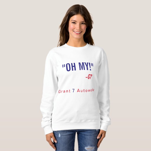 Frauen "oh meiner!" Sweatshirt-roter u. blauer Sweatshirt (Vorne ganz)