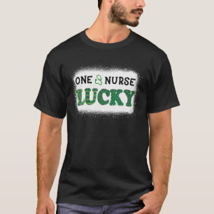 Frauen One Lucky Nurse Stethoscope gebleicht Patri T-Shirt