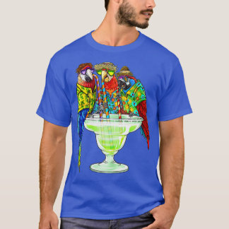 Frauen Papageien trinken Margarita Hawaiian Vacati T-Shirt