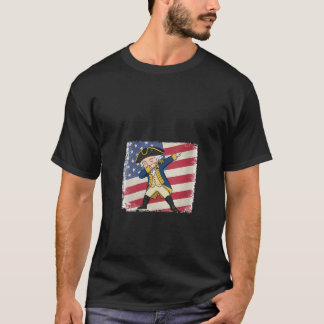 Frauen Patriotic George Washington Dabbing Dab Dan T-Shirt