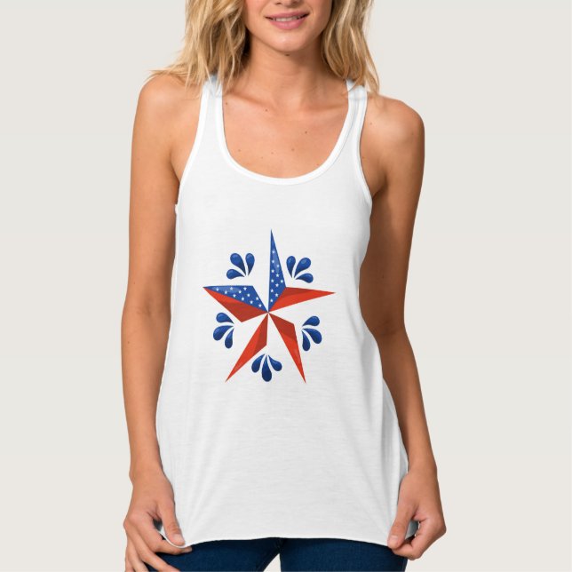 Frauen Patriotic Star Tank Top (Vorderseite)