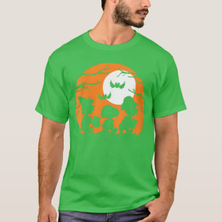 Frauen Peanuts Halloween Trick Or Treat Silhouette T-Shirt